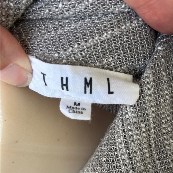 Like new THML Gray and Black Striped Cowl neck long Sweater - Picture 2 of 12